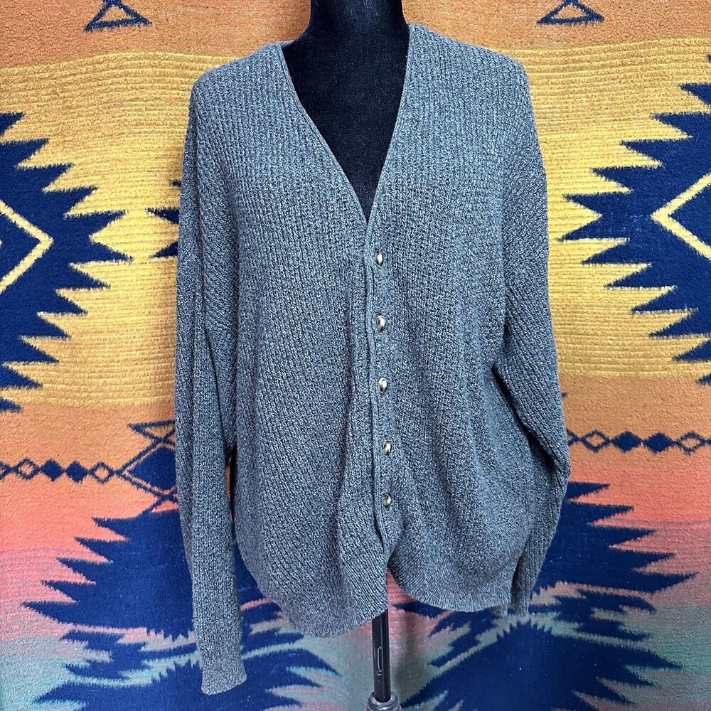 Vintage 90’s St. John’s Bay Ribbed Grandpa Cardigan Sweater. Large. USA. Rare.